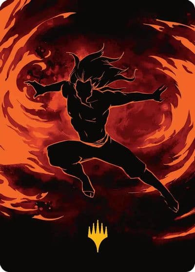 Ozai the Phoenix King Art Card Gold Stamped Planeswalker Symbol Art Series: Avatar: The Last Airbender Magic card