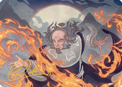 Iroh Grand Lotus Art Card Gold Stamped Signature Art Series: Avatar: The Last Airbender Magic card