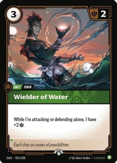 Wielder of Water Riftbound Organized Play Promotional Cards Riftbound card