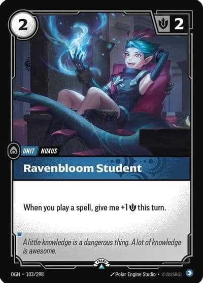 Ravenbloom Student Riftbound Organized Play Promotional Cards Riftbound card