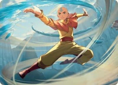 Aang Swift Savior Art Card Art Series: Avatar: The Last Airbender Magic card