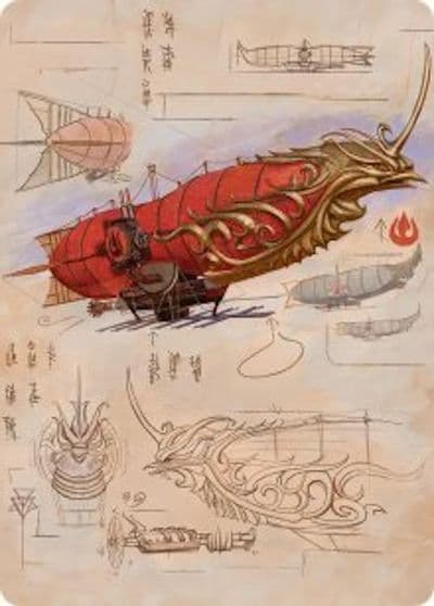 Phoenix Fleet Airship Art Card Art Series: Avatar: The Last Airbender Magic card