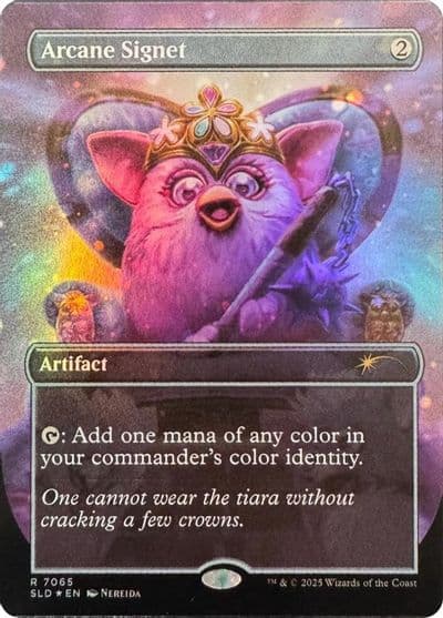 Arcane Signet 7065 Rainbow Foil Secret Lair Drop Series Magic card