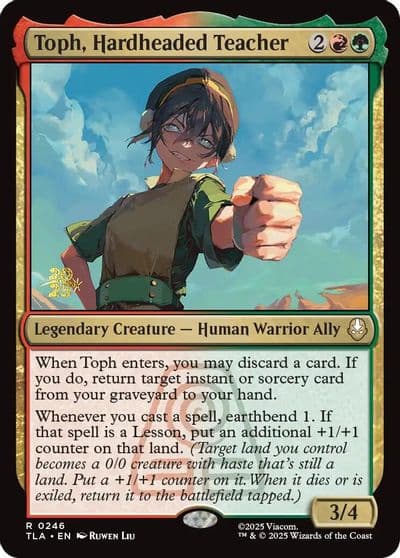 Toph Hardheaded Teacher Prerelease Cards Magic card