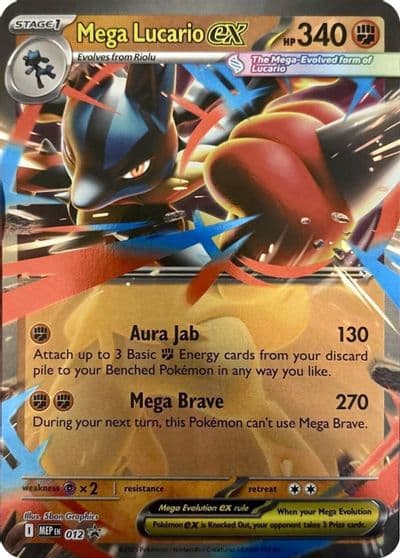 Mega Lucario ex - 012 ME: Mega Evolution Promo Pokemon card