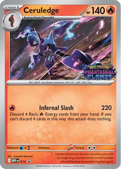 Ceruledge (Prerelease) ME: Mega Evolution Promo Pokemon card