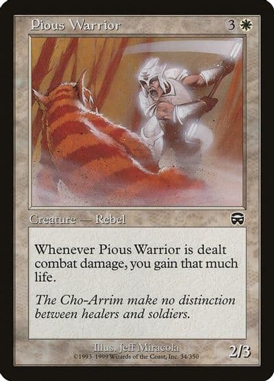 Pious Warrior Mercadian Masques Magic card