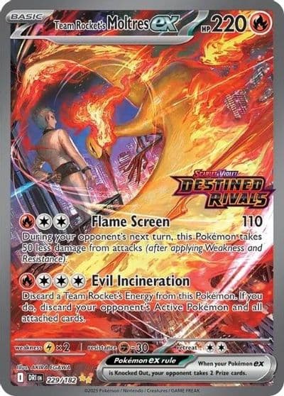 Team Rocket's Moltres ex (Destined Rivals Stamp) Miscellaneous Cards & Products Pokemon card