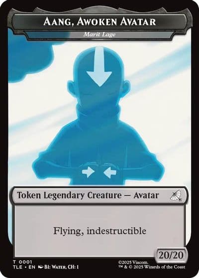 Aang Awoken Avatar Marit Lage Treasure Double Sided Token Avatar: The Last Airbender: Eternal-Legal Magic card