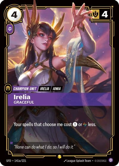 Irelia Graceful Alternate Art Spiritforged Riftbound card