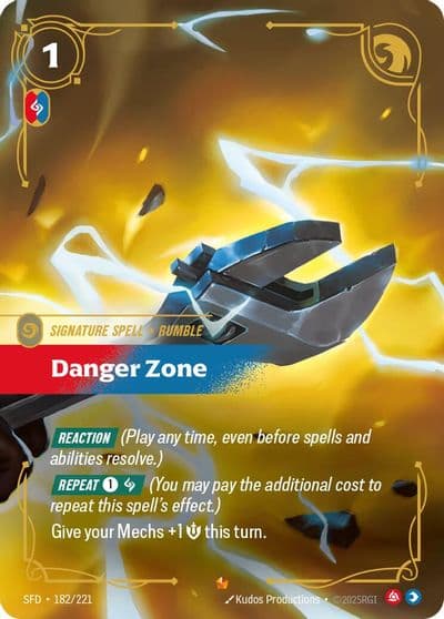 Danger Zone Spiritforged Riftbound card