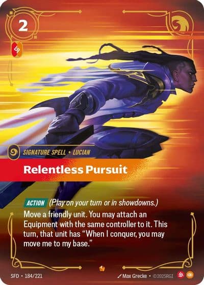 Relentless Pursuit Spiritforged Riftbound card