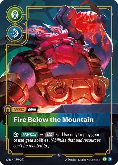 Ornn Fire Below the Mountain Spiritforged Riftbound card