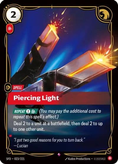 Piercing Light Spiritforged Riftbound card