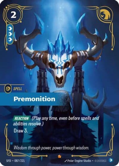 Premonition Spiritforged Riftbound card