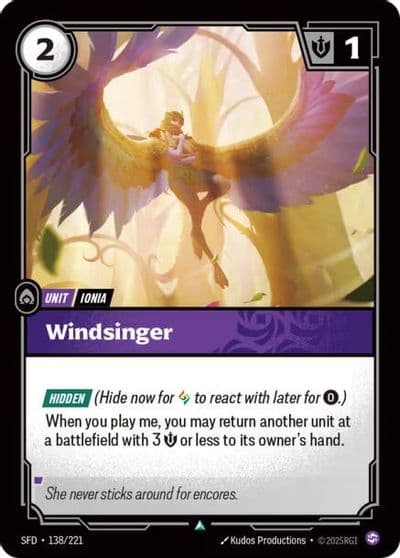 Windsinger Spiritforged Riftbound card