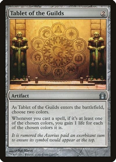 Tablet of the Guilds Return to Ravnica Magic card