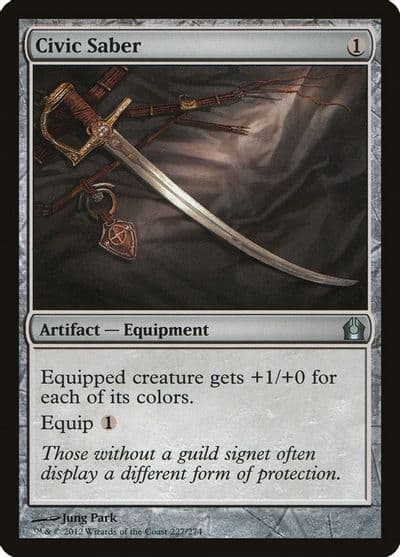 Civic Saber Return to Ravnica Magic card