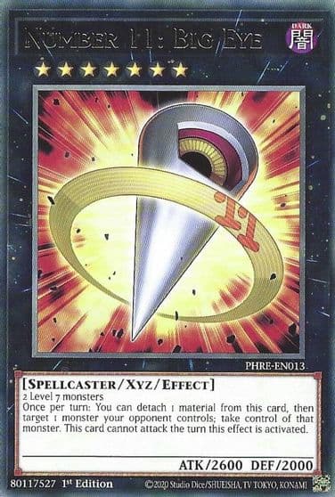 Number 11 Big Eye Phantom Revenge Yu-Gi-Oh! card