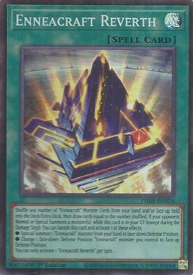 Enneacraft Reverth Super Rare Phantom Revenge Yu-Gi-Oh! card