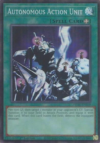 Autonomous Action Unit Super Rare Phantom Revenge Yu-Gi-Oh! card