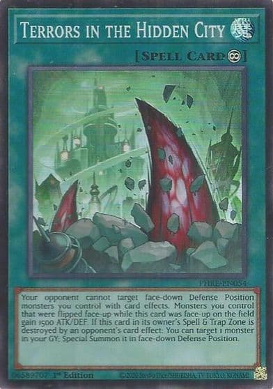 Terrors in the Hidden City Super Rare Phantom Revenge Yu-Gi-Oh! card