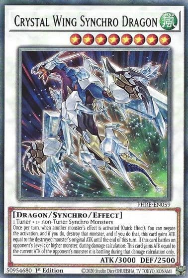 Crystal Wing Synchro Dragon Phantom Revenge Yu-Gi-Oh! card