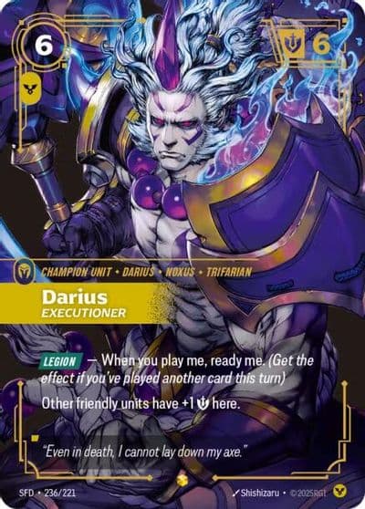 Darius Executioner Overnumbered Spiritforged Riftbound card