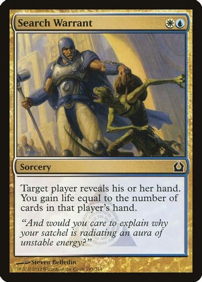 Search Warrant Return to Ravnica Magic card