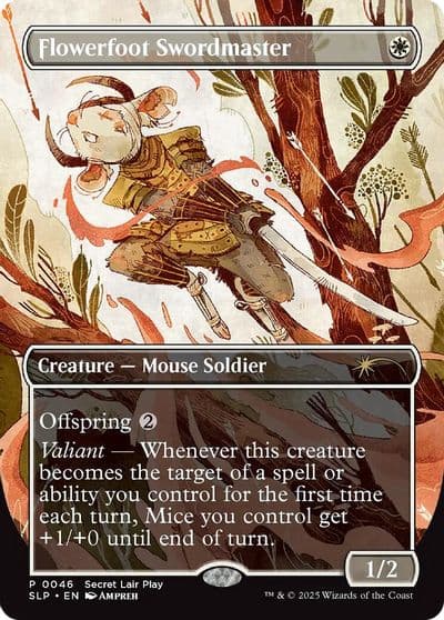 Flowerfoot Swordmaster Secret Lair Showdown Magic card