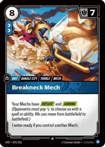 Breakneck Mech Spiritforged Riftbound card