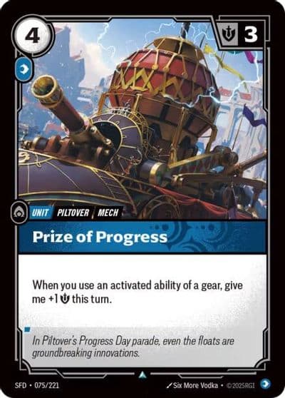Prize of Progress Spiritforged Riftbound card
