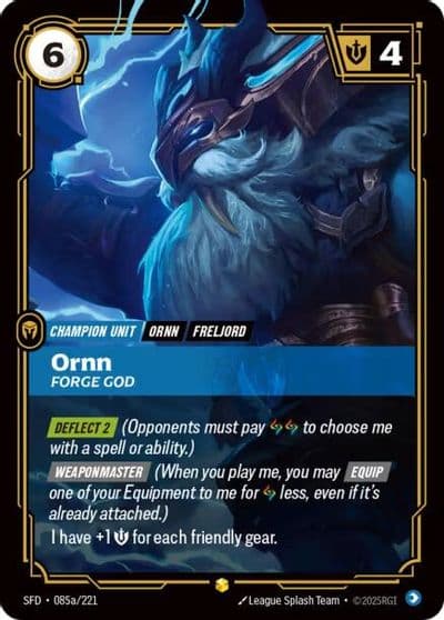 Ornn Forge God Alternate Art Spiritforged Riftbound card