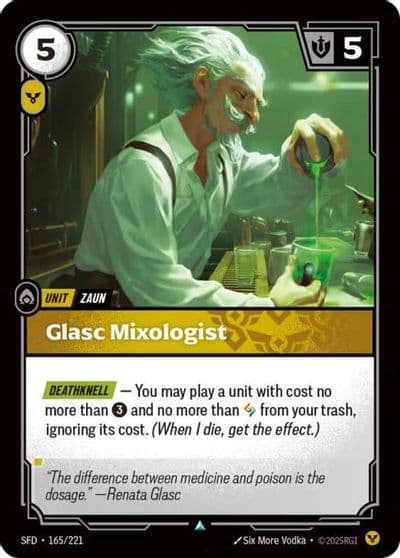 Glasc Mixologist Spiritforged Riftbound card