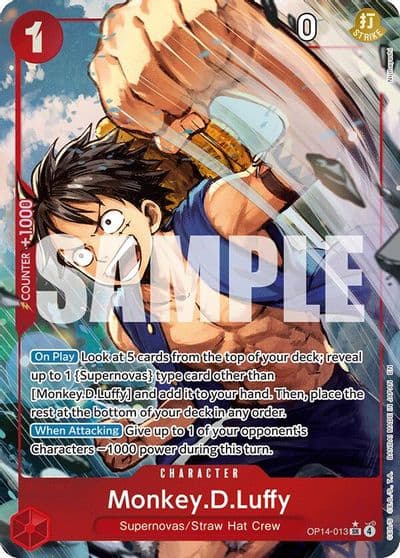MonkeyDLuffy OP14 013 Alternate Art The Azure Sea's Seven One Piece card
