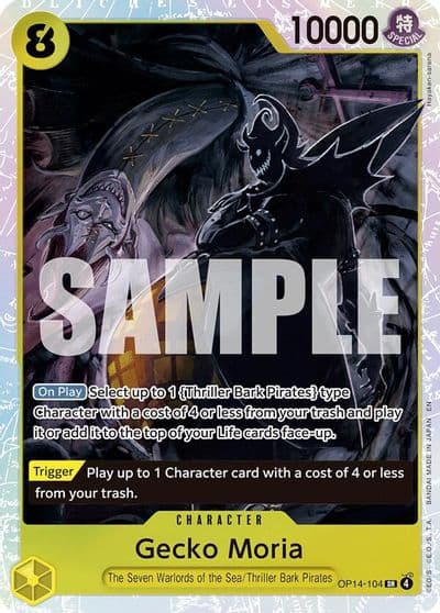 Gecko Moria OP14 104 The Azure Sea's Seven One Piece card