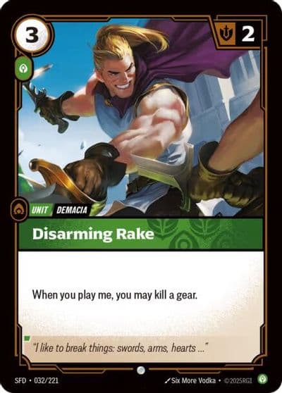 Disarming Rake Spiritforged Riftbound card