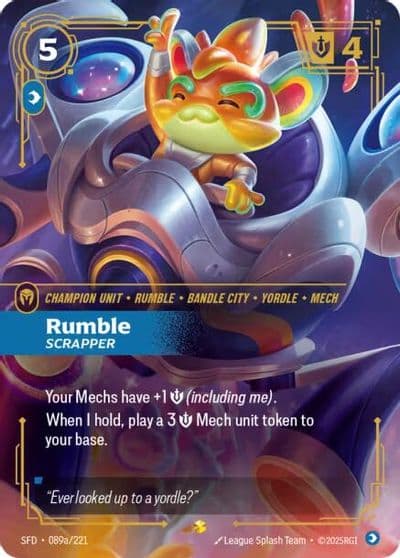 Rumble Scrapper Alternate Art Spiritforged Riftbound card