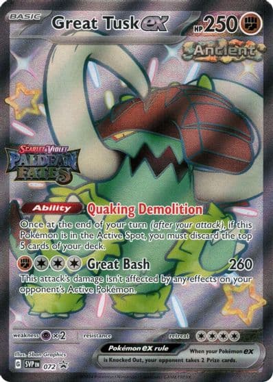 Great Tusk ex - 072 (Paldean Fates Stamped) Miscellaneous Cards & Products Pokemon card
