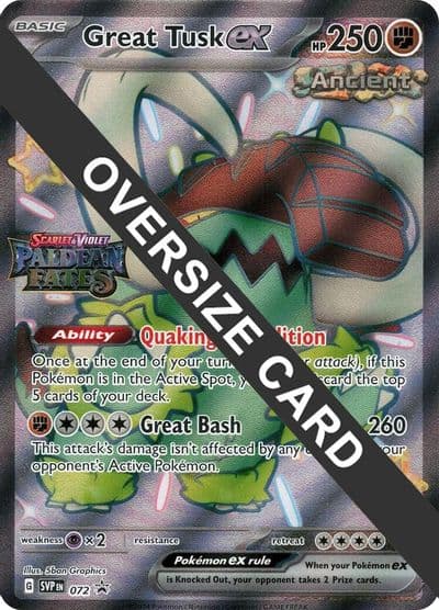 Great Tusk ex - 072 (Paldean Fates Stamped) Jumbo Cards Pokemon card