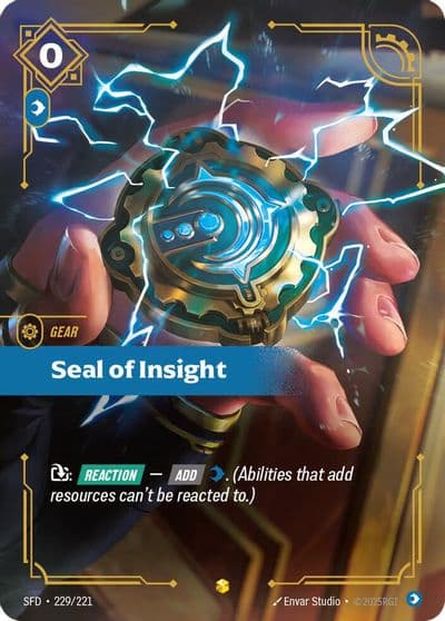 Seal of Insight Overnumbered Spiritforged Riftbound card