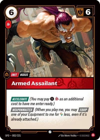 Armed Assailant Spiritforged Riftbound card