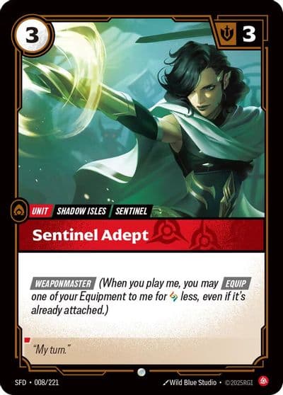 Sentinel Adept Spiritforged Riftbound card