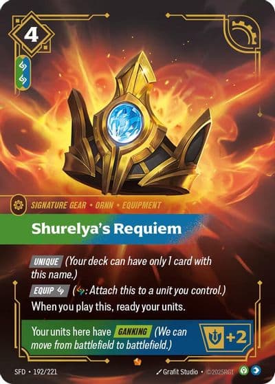Shurelyas Requiem Spiritforged Riftbound card