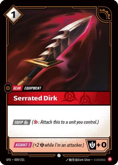 Serrated Dirk Spiritforged Riftbound card
