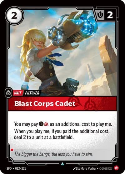 Blast Corps Cadet Spiritforged Riftbound card