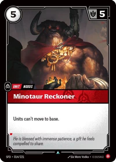 Minotaur Reckoner Spiritforged Riftbound card