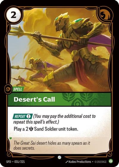 Deserts Call Spiritforged Riftbound card