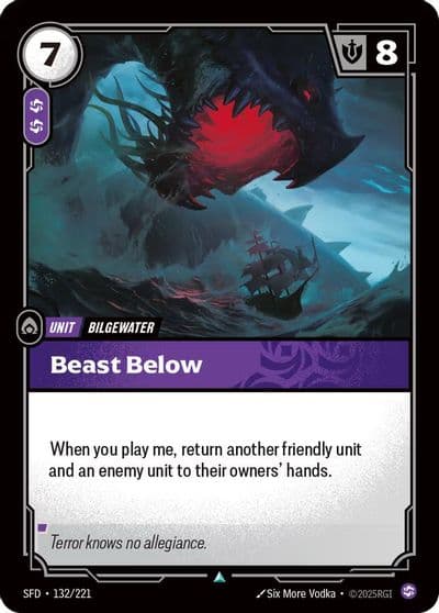 Beast Below Spiritforged Riftbound card