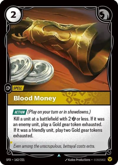 Blood Money Spiritforged Riftbound card